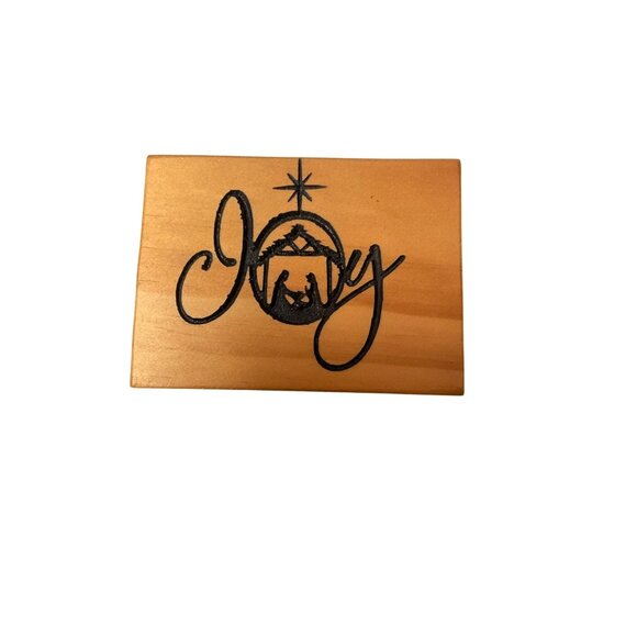 Wooden Joy Sign With Nativity Scene Design 6.5"x4.5" - Picture 1 of 4